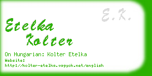 etelka kolter business card